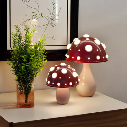 Amanita Mushroom LED Table Lamp Dimmable Light