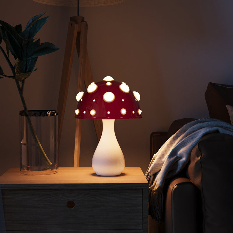Amanita Mushroom LED Table Lamp Dimmable Light