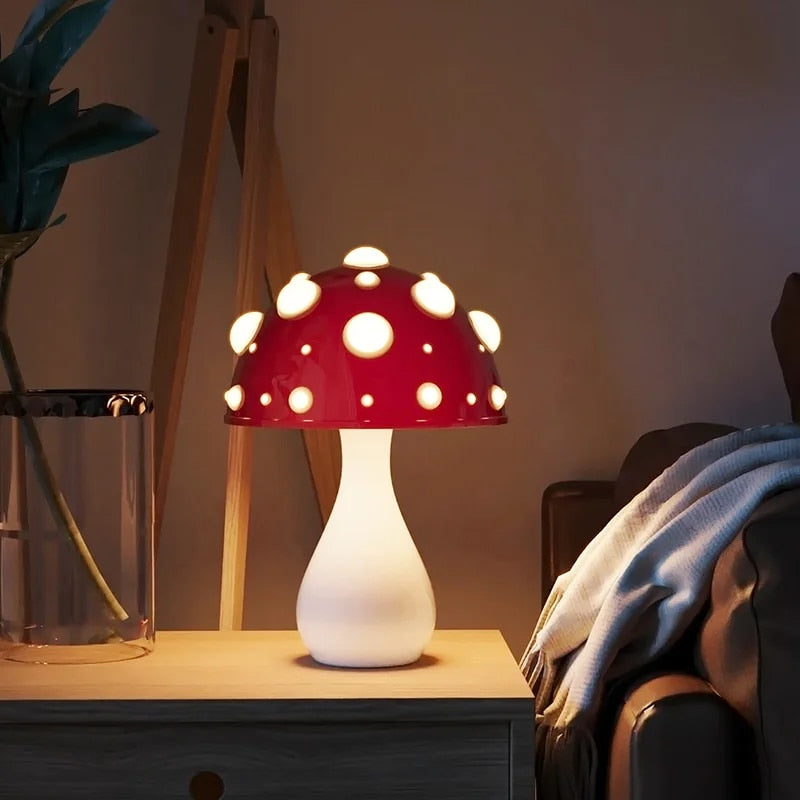 Amanita Mushroom LED Table Lamp Dimmable Light