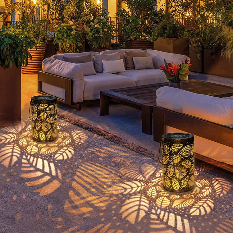 Luminous Leaf Lantern for Outdoor Decor