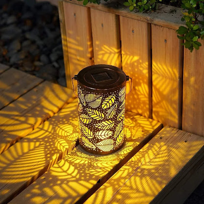 Luminous Leaf Lantern for Outdoor Decor