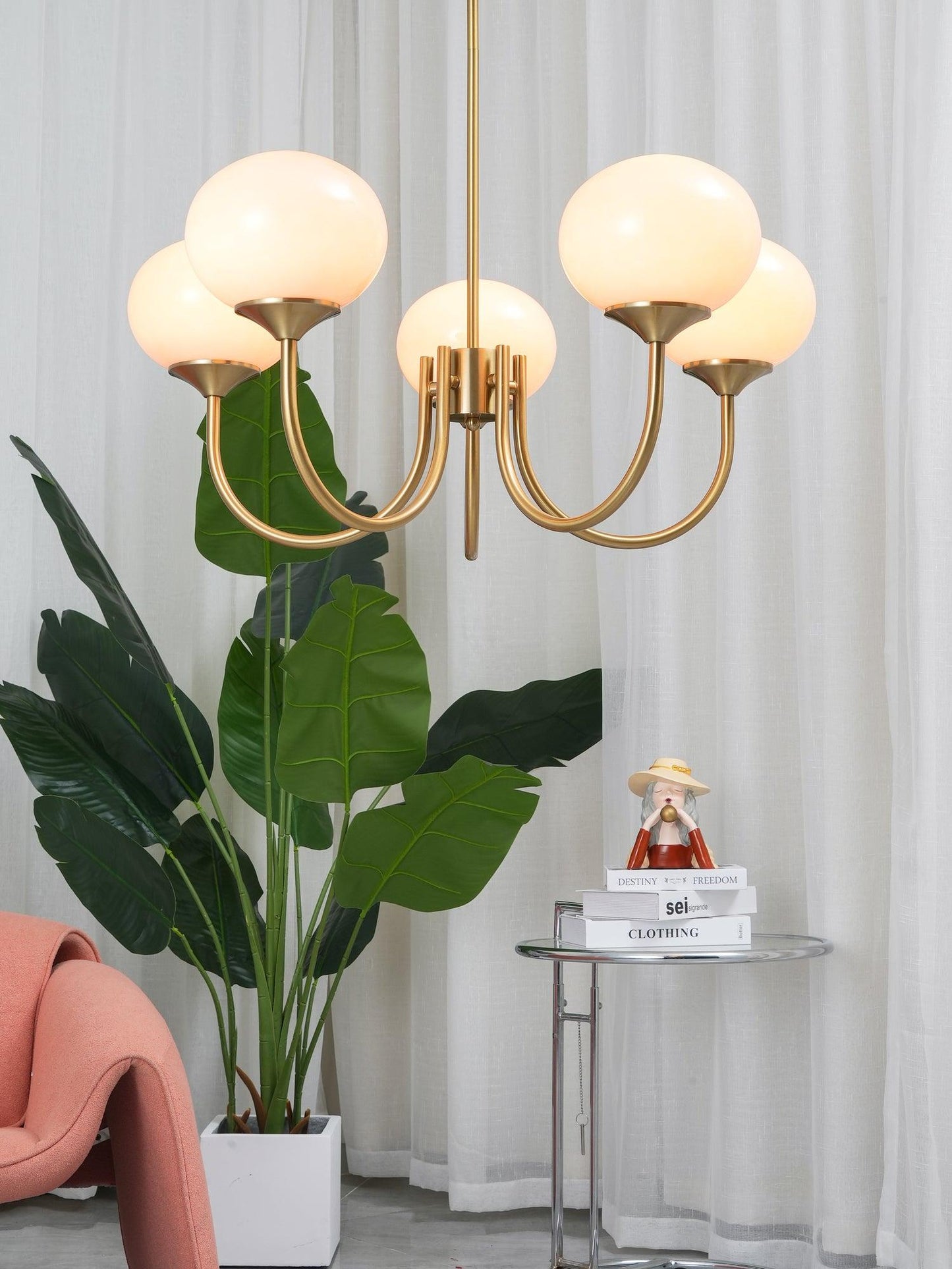 Modern Marshmallow Glass Chandelier Ceiling Light
