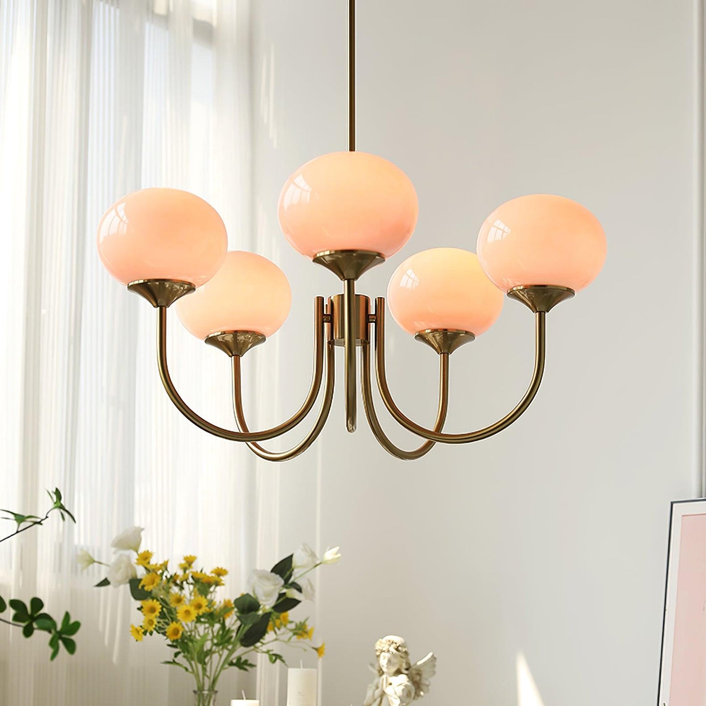 Modern Marshmallow Glass Chandelier Ceiling Light