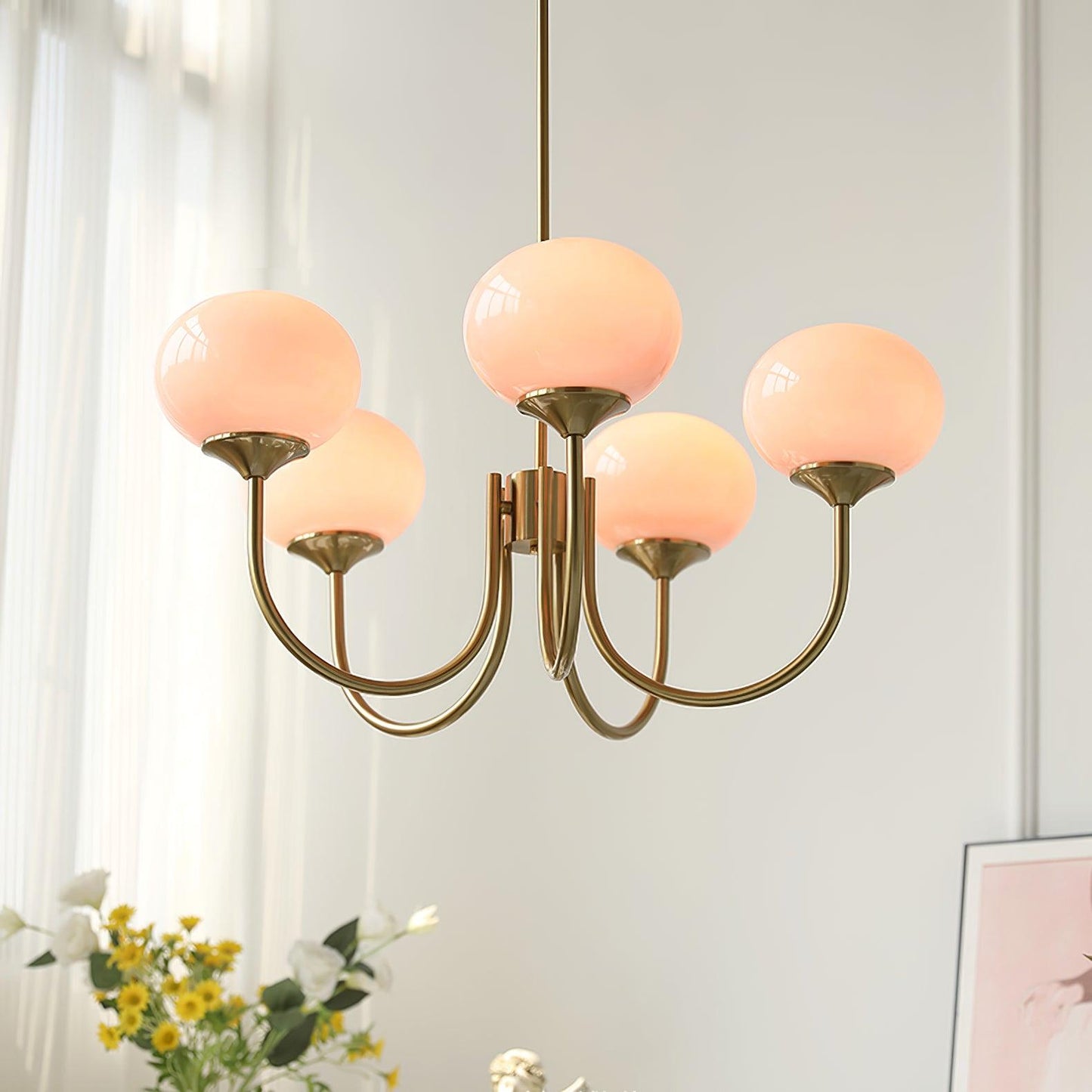 Modern Marshmallow Glass Chandelier Ceiling Light