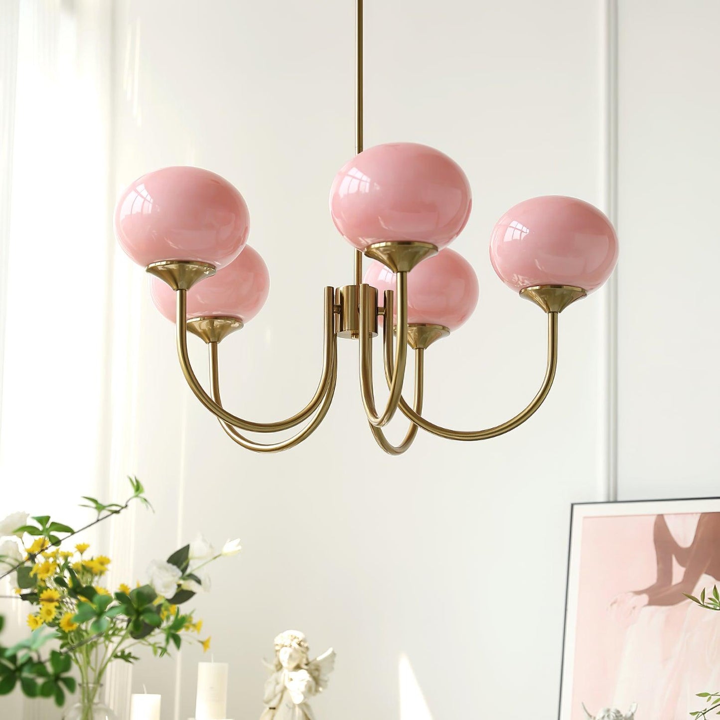 Modern Marshmallow Glass Chandelier Ceiling Light