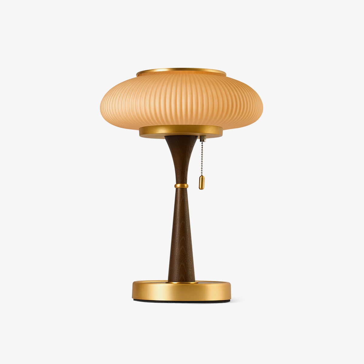 Matsutake Mushroom Table Lamp Wood Metal Glass