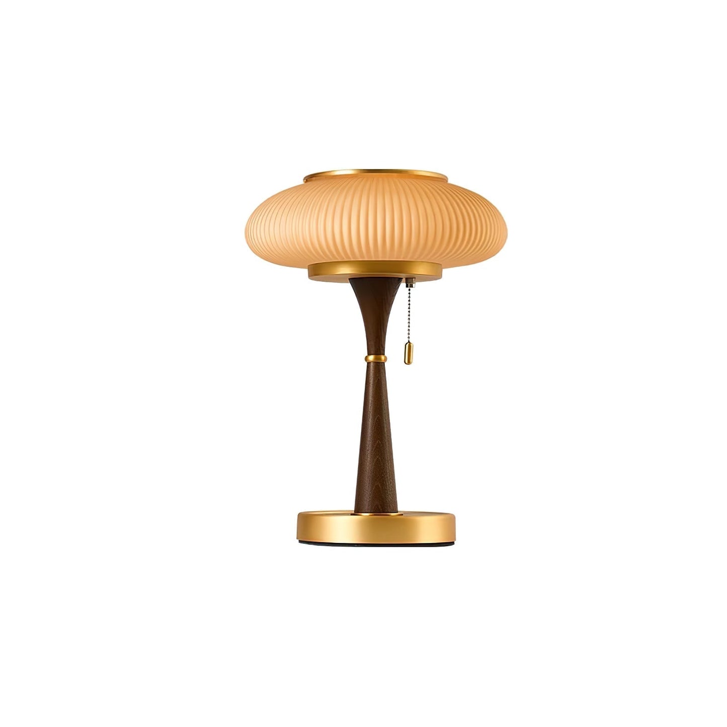 Matsutake Mushroom Table Lamp Wood Metal Glass