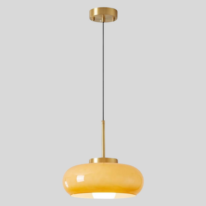Modern Copper Glass Pendant Light Vintage Style