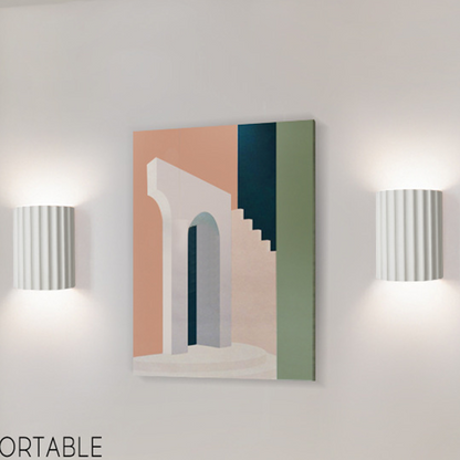 Modern Semi-Circle Resin Wall Sconce Light