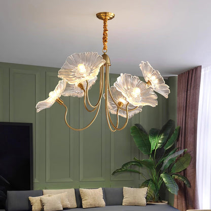 Murano Glass Flower Chandelier