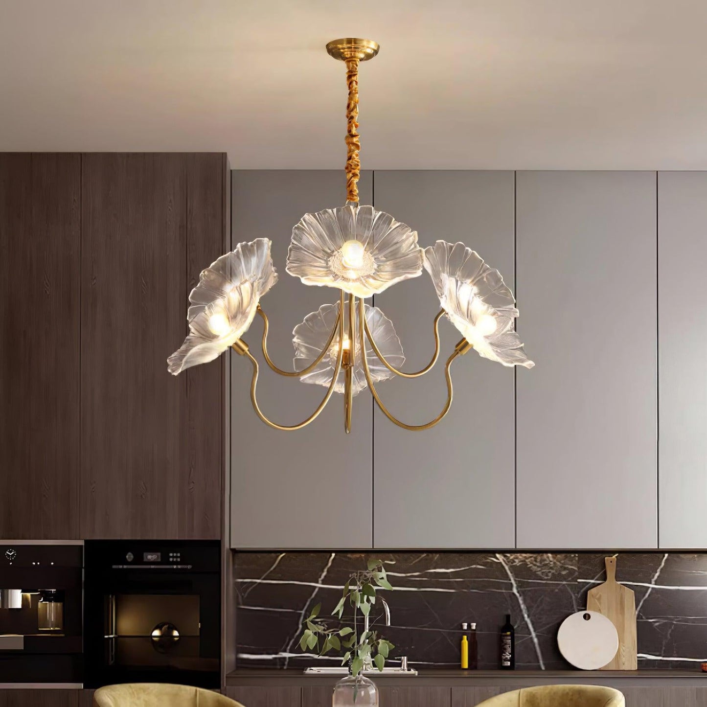 Murano Glass Flower Chandelier