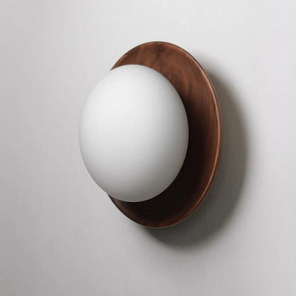 Minimalist White Wood Wall Sconce Light
