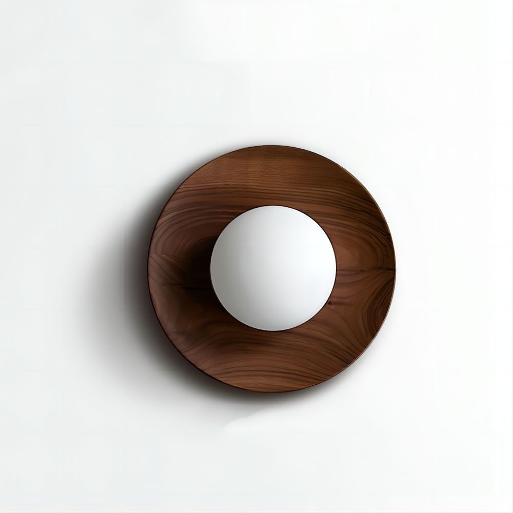 Minimalist White Wood Wall Sconce Light