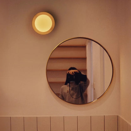 Minimalist White Wood Wall Sconce Light