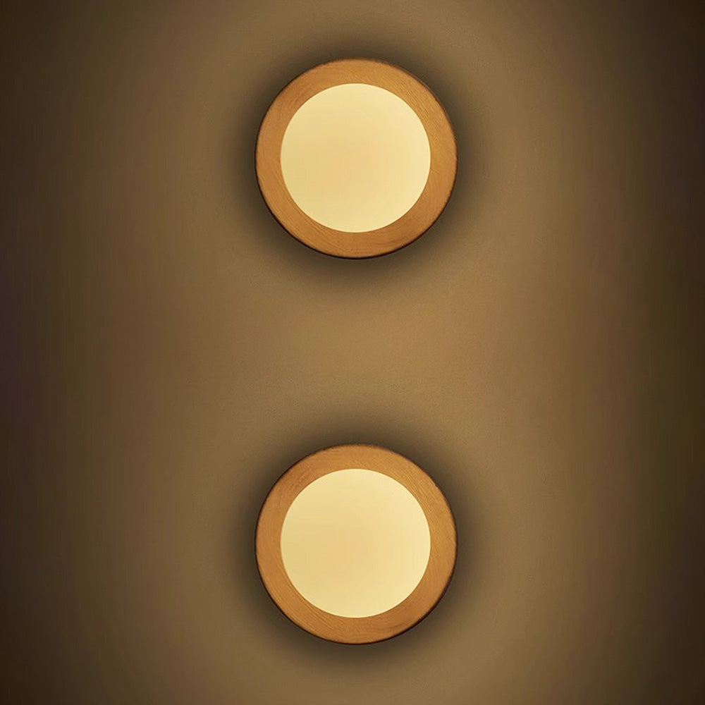 Minimalist White Wood Wall Sconce Light