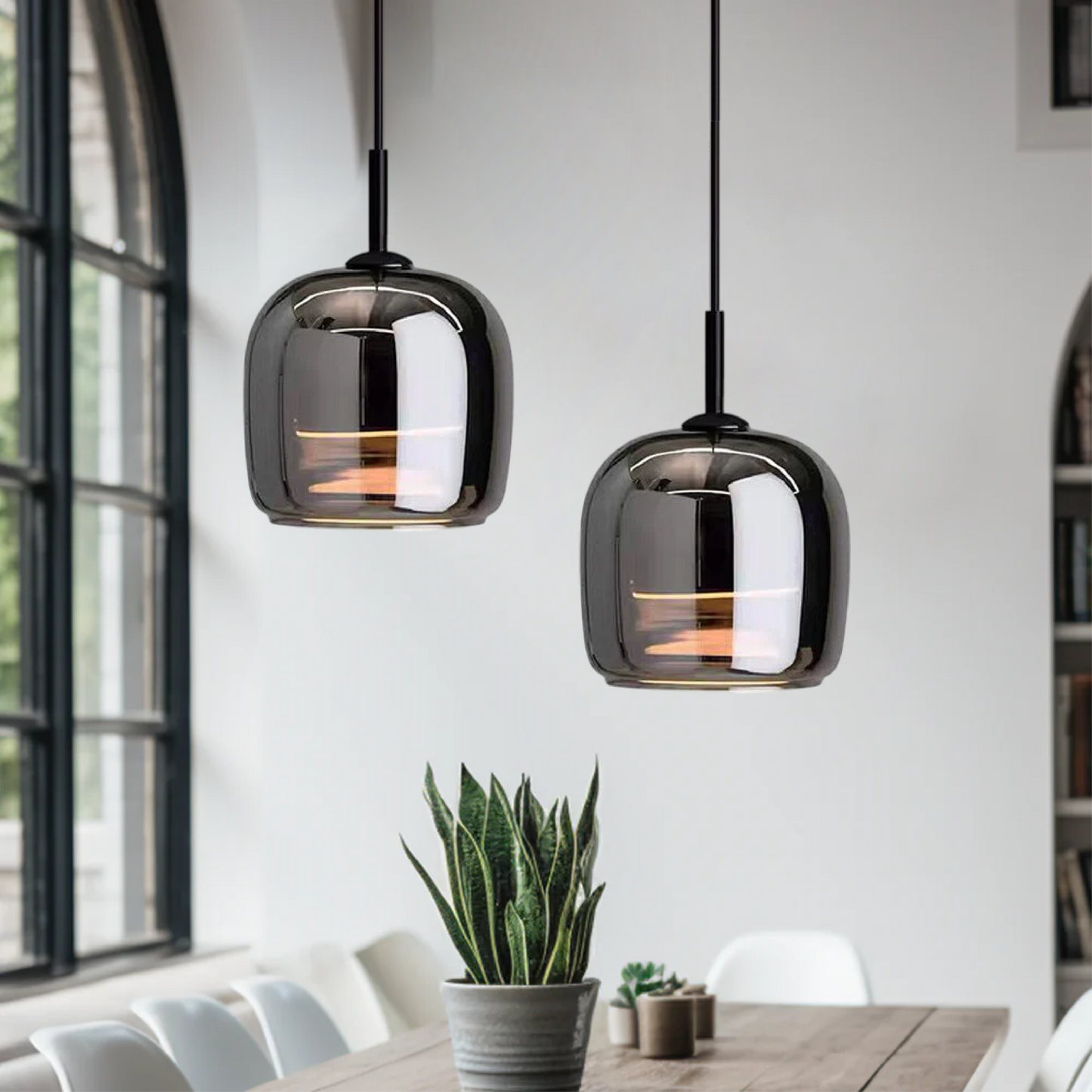 Nordic Black Glass Pendant Light Fixture