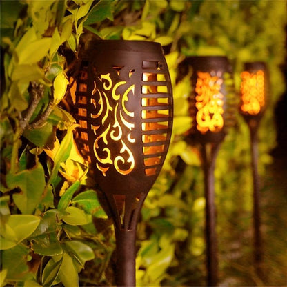 Outdoor Solar Torch Light with Flickering Flame