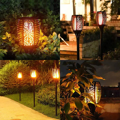Outdoor Solar Torch Light with Flickering Flame