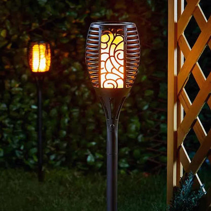 Outdoor Solar Torch Light with Flickering Flame