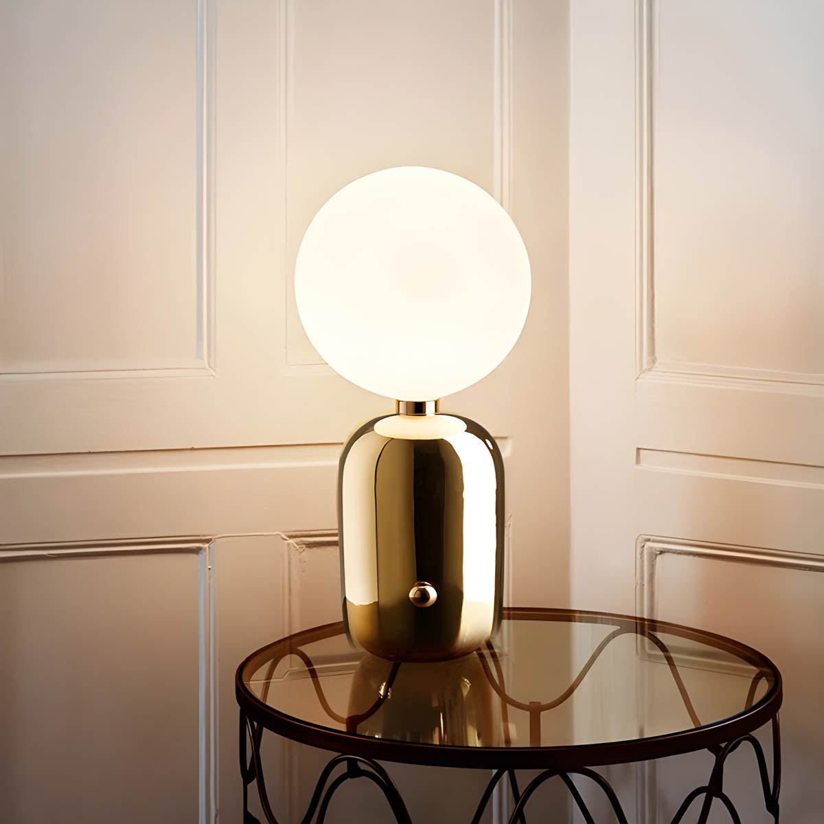 Raiso Modern Table Lamp with Glass Shade