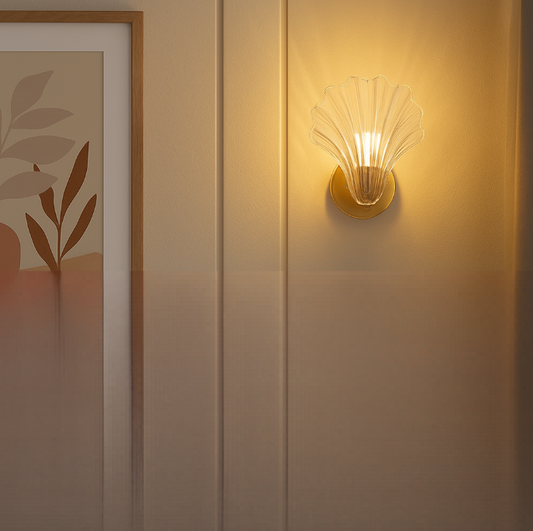 Shell Glass Wall Light