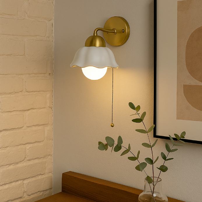 Retro French Flower Wall Sconce Light
