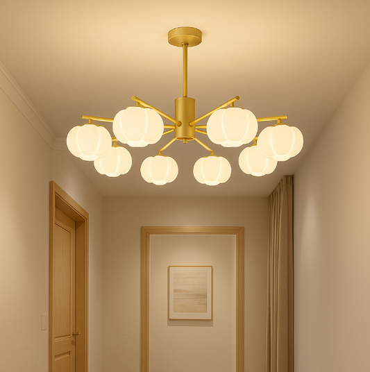 Modern Wooden Ball Chandelier Light