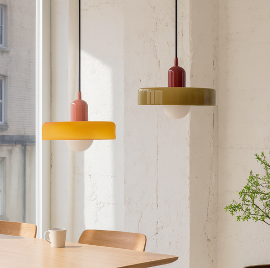 Bauhaus Colored Glass Pendant Ceiling Light