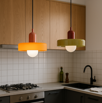 Bauhaus Colored Glass Pendant Ceiling Light