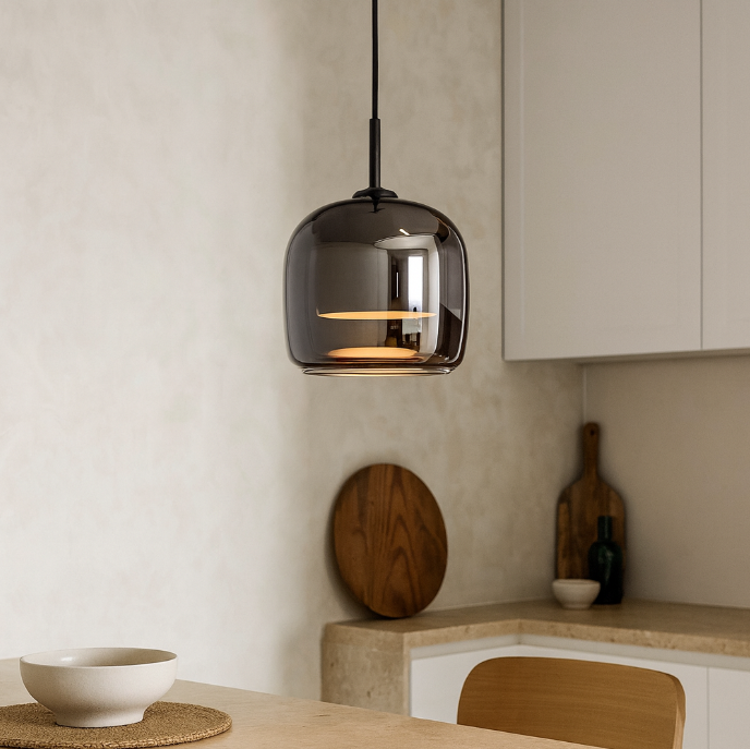 Nordic Black Glass Pendant Light Fixture