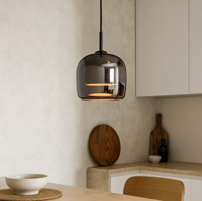 Nordic Black Glass Pendant Light Fixture