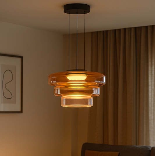 Bauhaus Glass Pendant Light Fixture