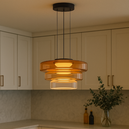 Bauhaus Glass Pendant Light Fixture
