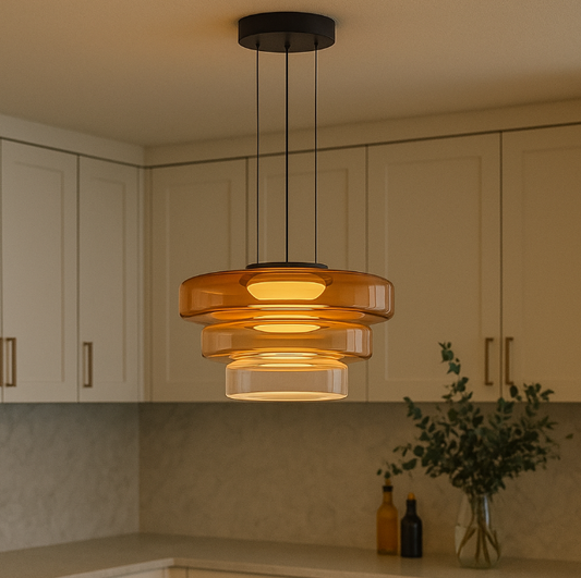 Bauhaus Glass Pendant Light Fixture