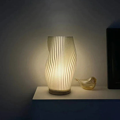 USB Dimmable Wavecrest Table Lamp Modern Design