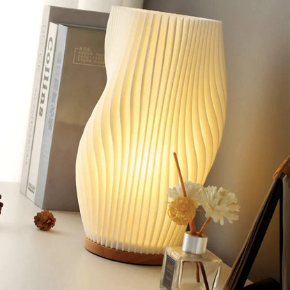 USB Dimmable Wavecrest Table Lamp Modern Design