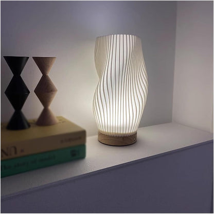 USB Dimmable Wavecrest Table Lamp Modern Design