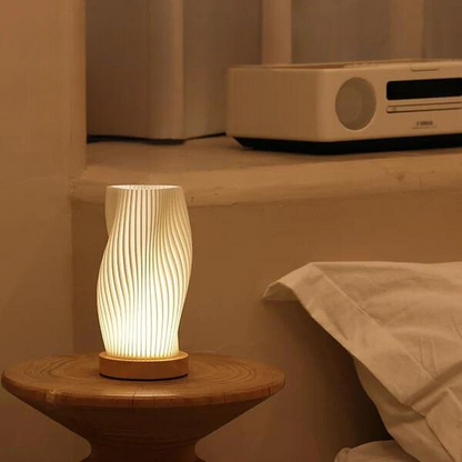 USB Dimmable Wavecrest Table Lamp Modern Design