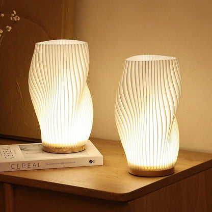 USB Dimmable Wavecrest Table Lamp Modern Design