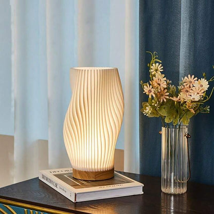 USB Dimmable Wavecrest Table Lamp Modern Design