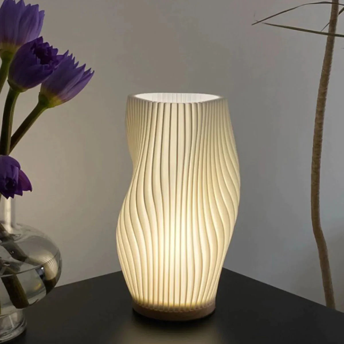 USB Dimmable Wavecrest Table Lamp Modern Design