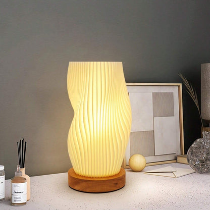 USB Dimmable Wavecrest Table Lamp Modern Design
