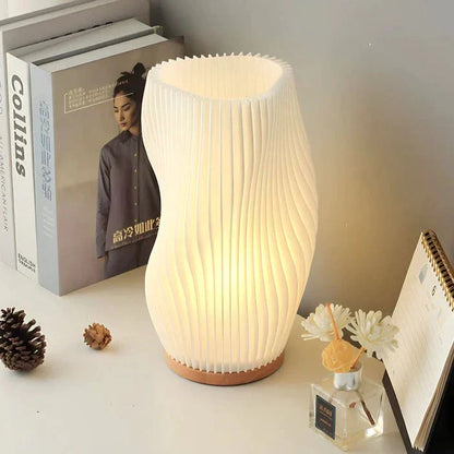 USB Dimmable Wavecrest Table Lamp Modern Design