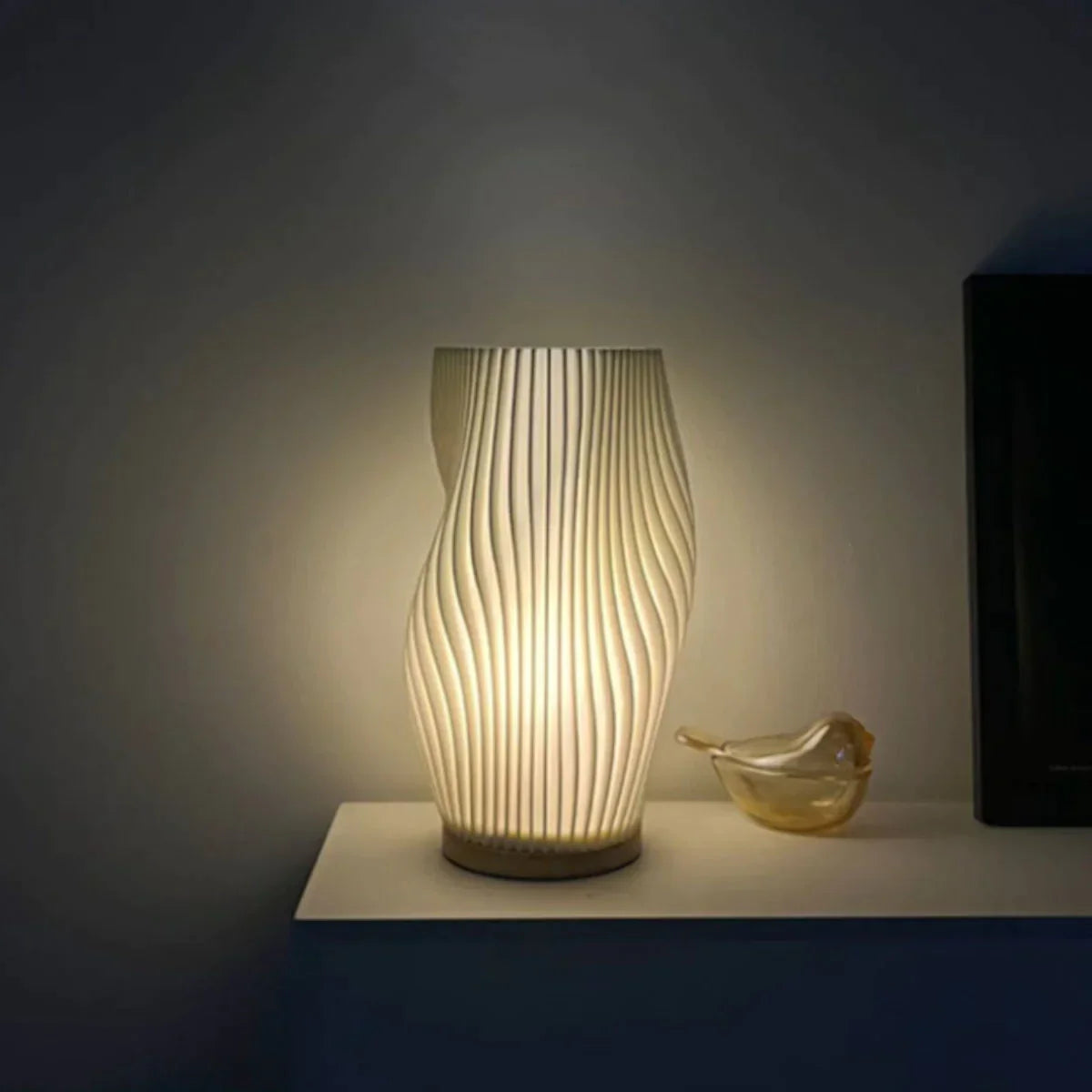 USB Dimmable Wavecrest Table Lamp Modern Design