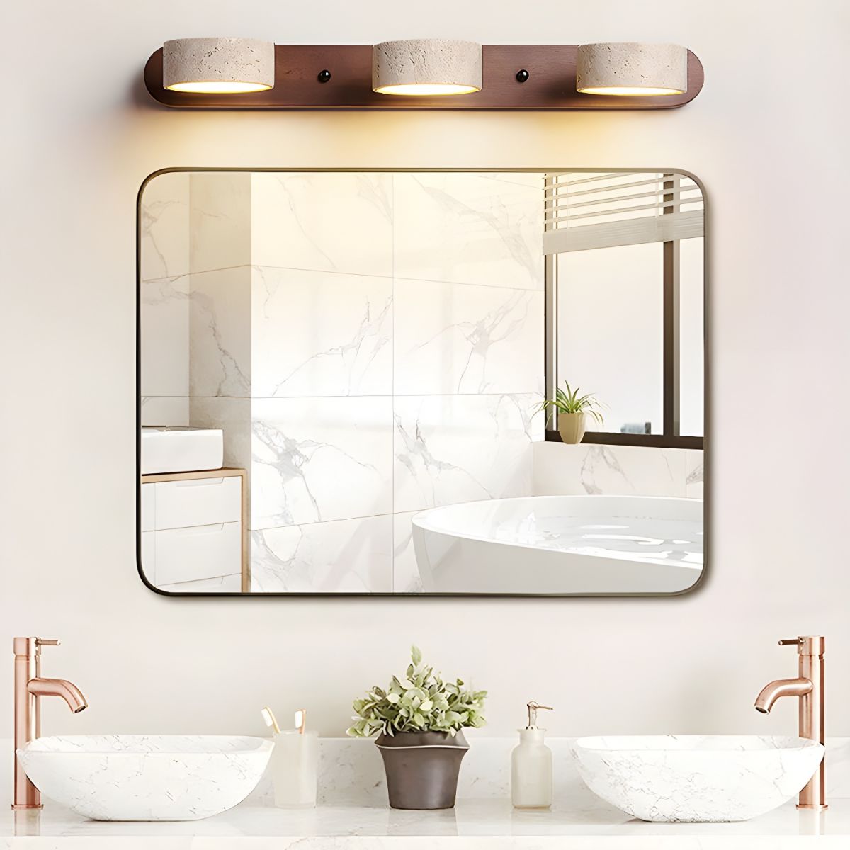 Travertine Duo LED Wall Sconce