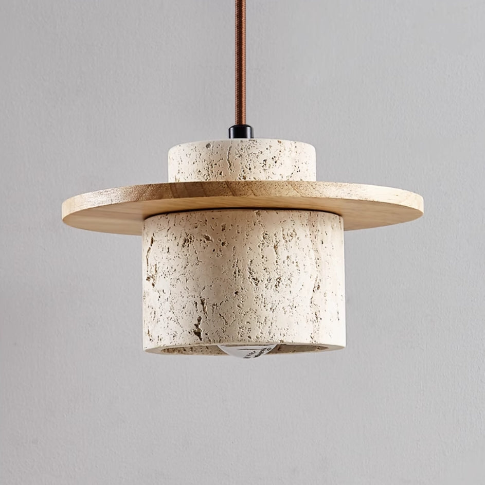 Travertine Stone Pendant Light Fixture