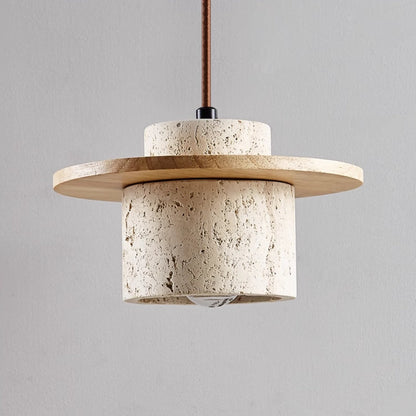 Travertine Stone Pendant Light Fixture