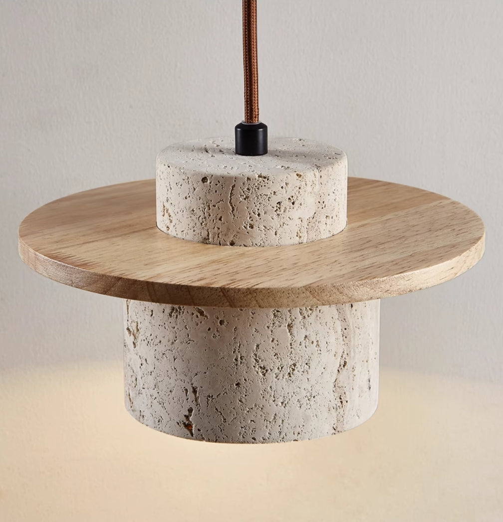 Travertine Stone Pendant Light Fixture