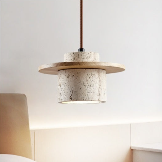 Travertine Stone Pendant Light Fixture