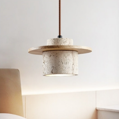 Travertine Stone Pendant Light Fixture